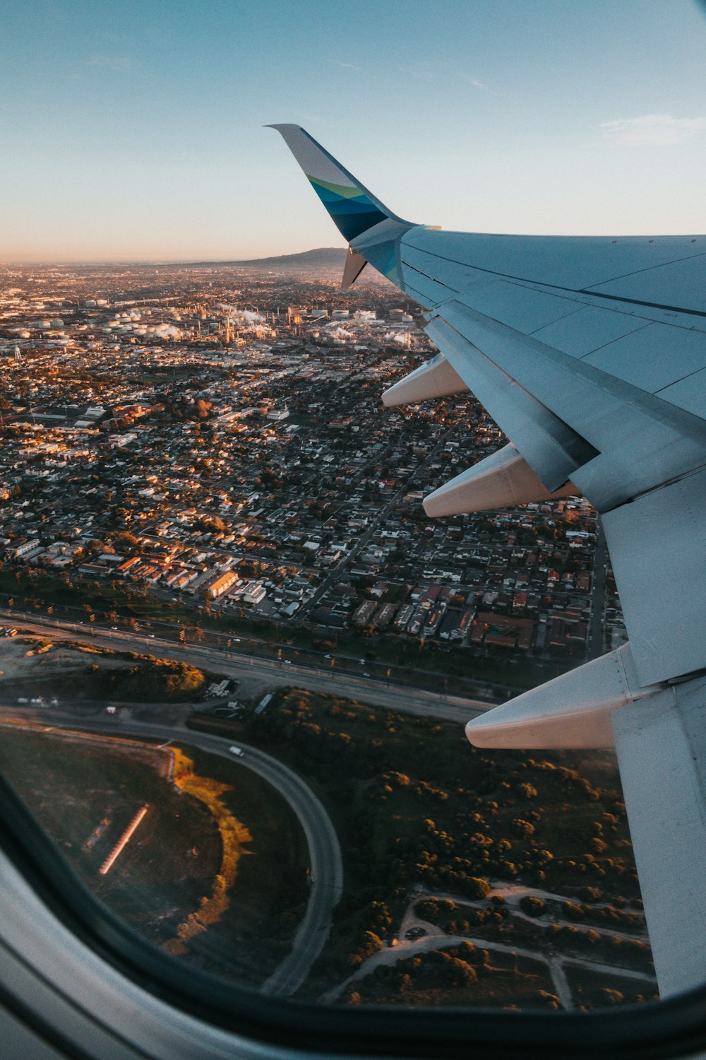 aerial view of city during night time