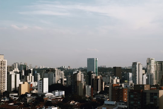 city skyline under gray sky during daytime in Vila Madalena Brasil