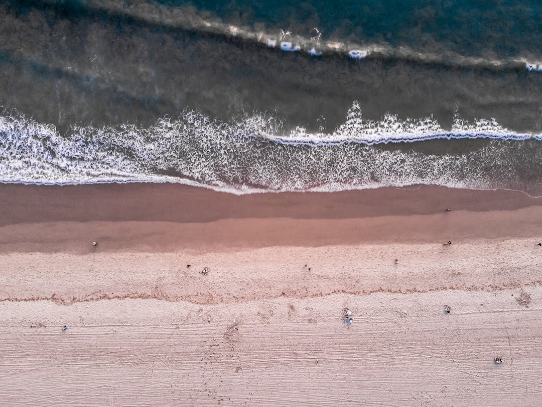 birds eye view of ocean waves