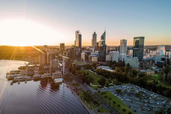 City buildings near body of water during daytime — Perth, Australia
