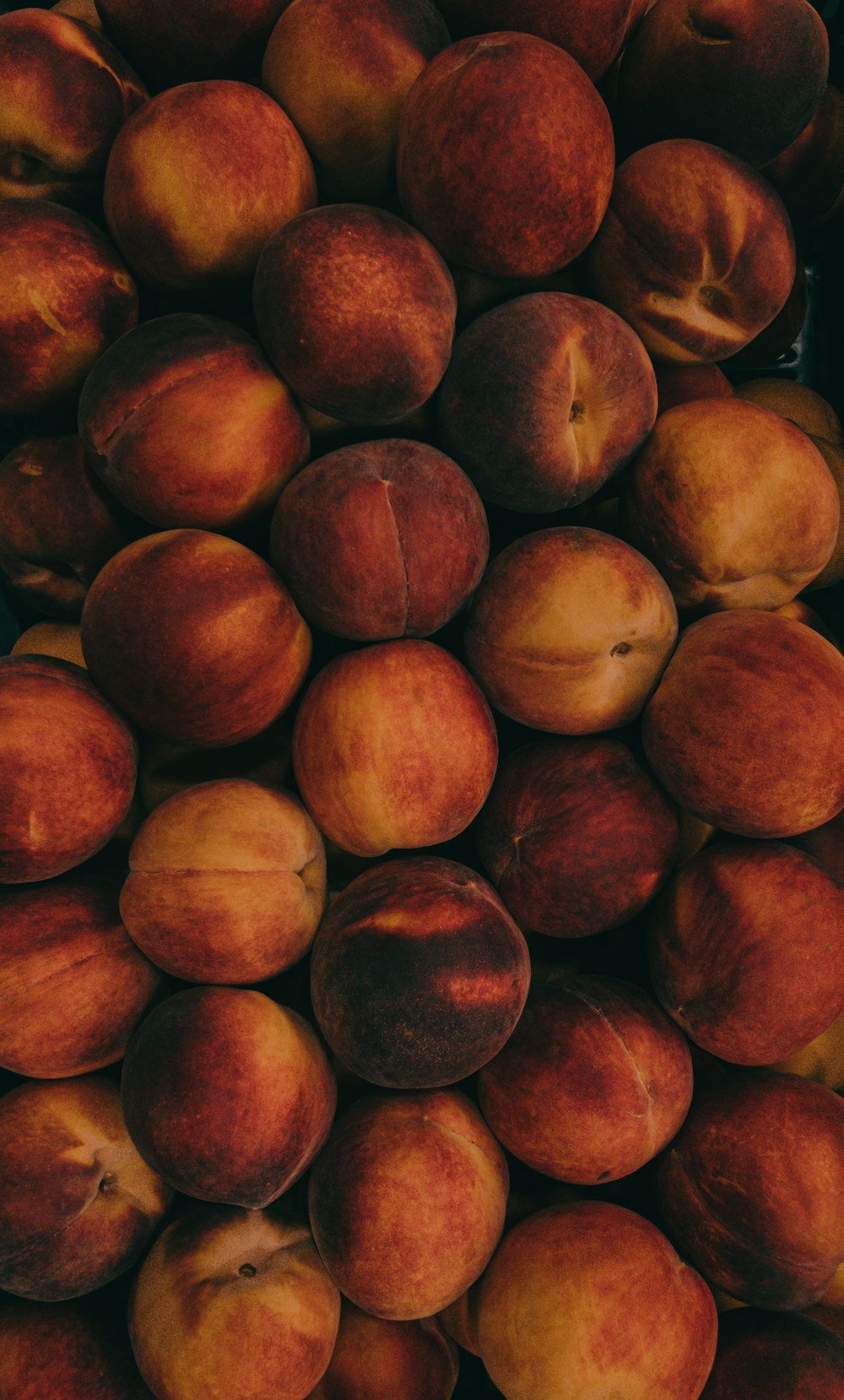 Frutti rotondi marroni su tavolo di legno marrone