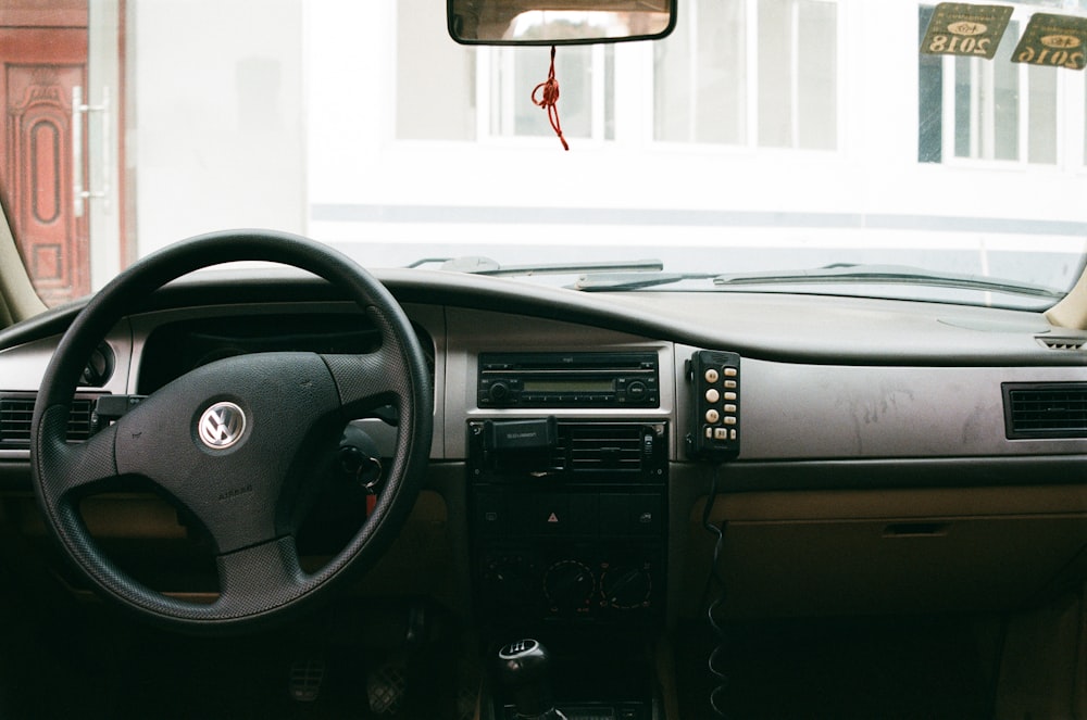 black and gray car interior