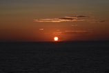 sunset over the sea and clouds