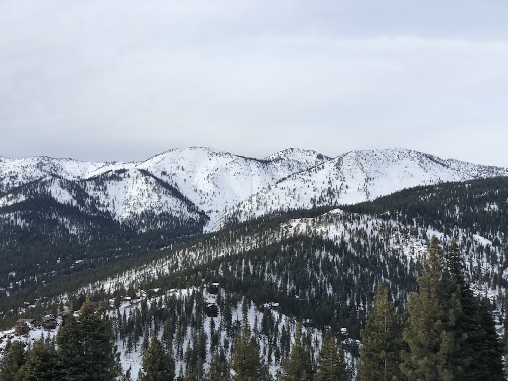 snow covered mountain during daytime