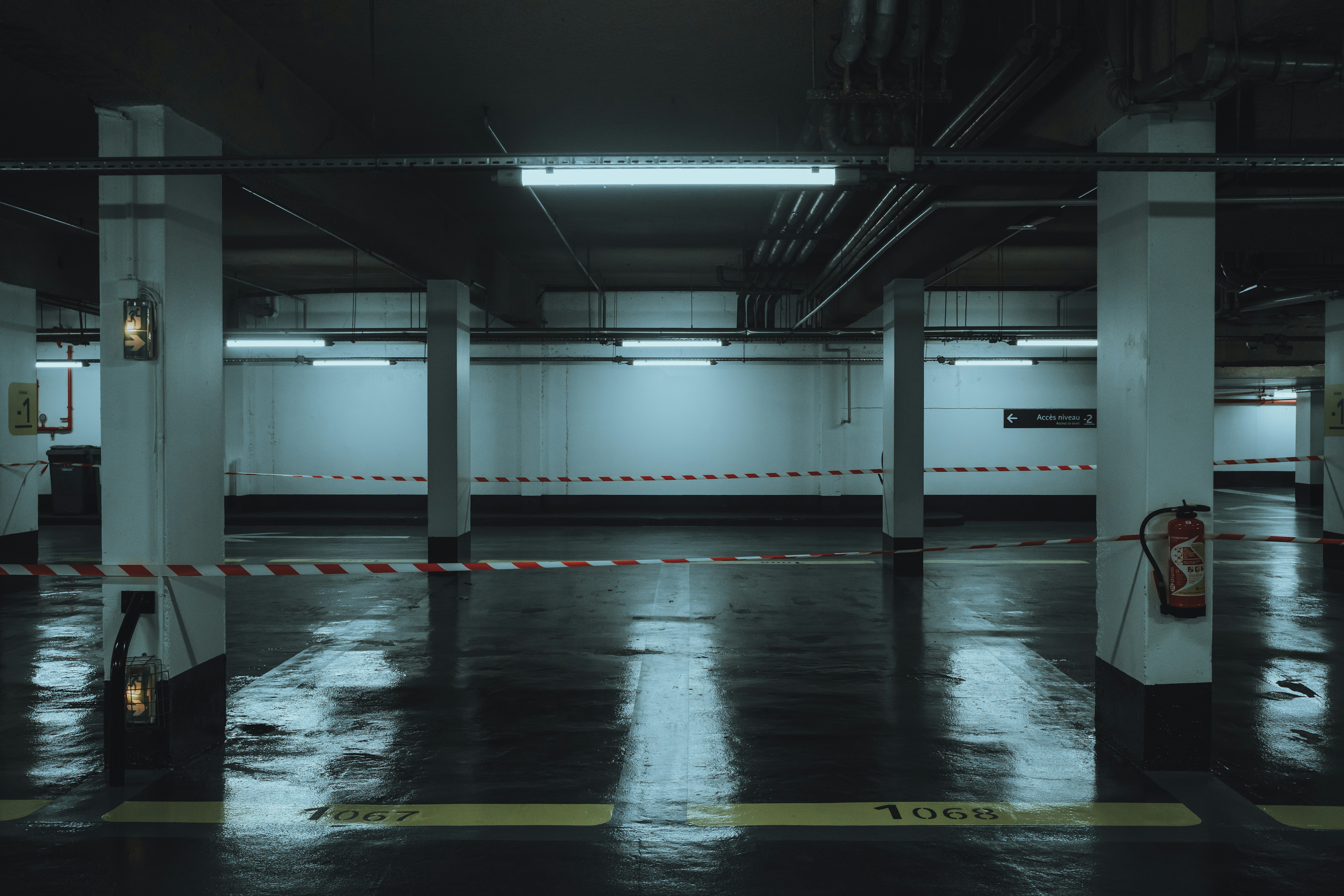 white and red train station