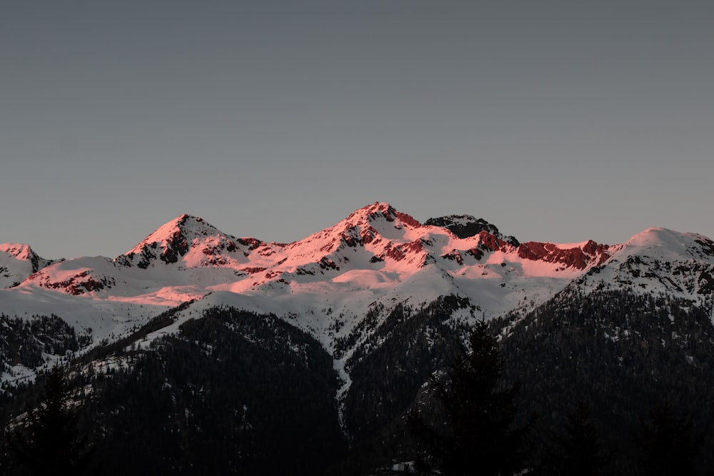 snow covered mountain during daytime