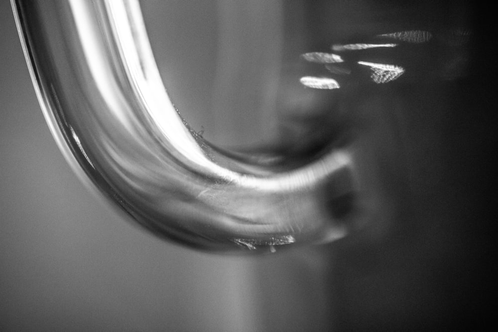 a close up of a glass door handle