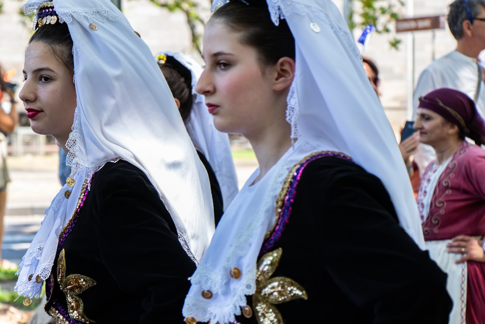 a group of women dressed in traditional russian garb