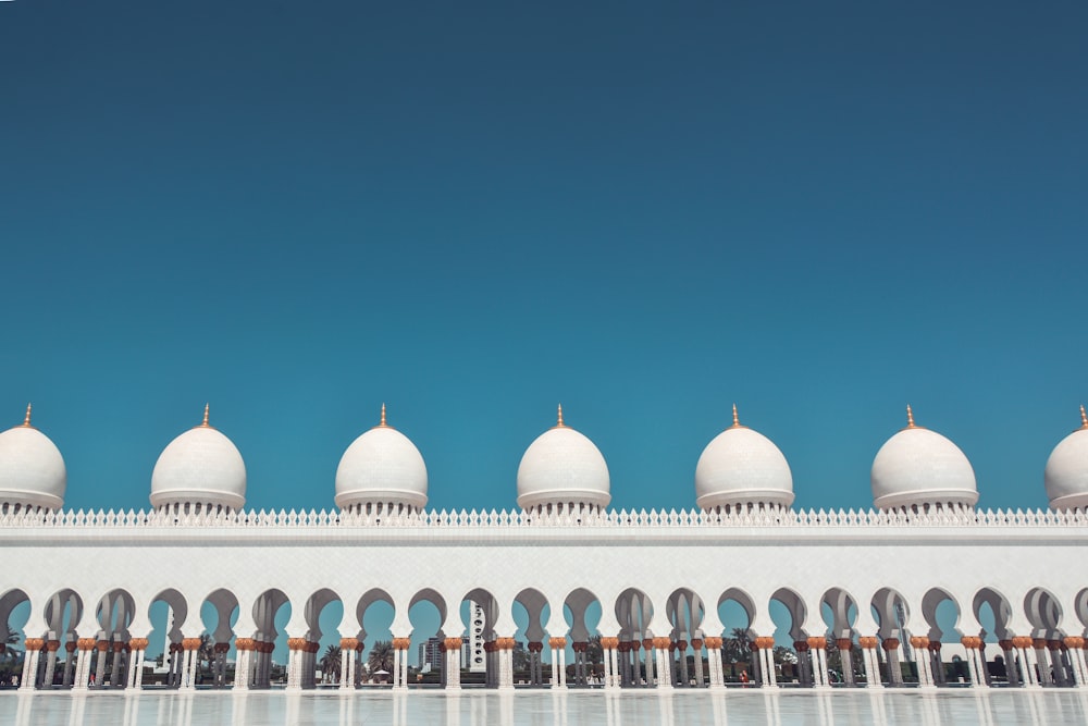 white and blue dome building