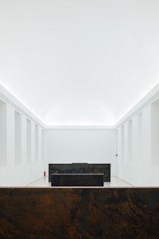 A serene reflection space with minimalist decor.