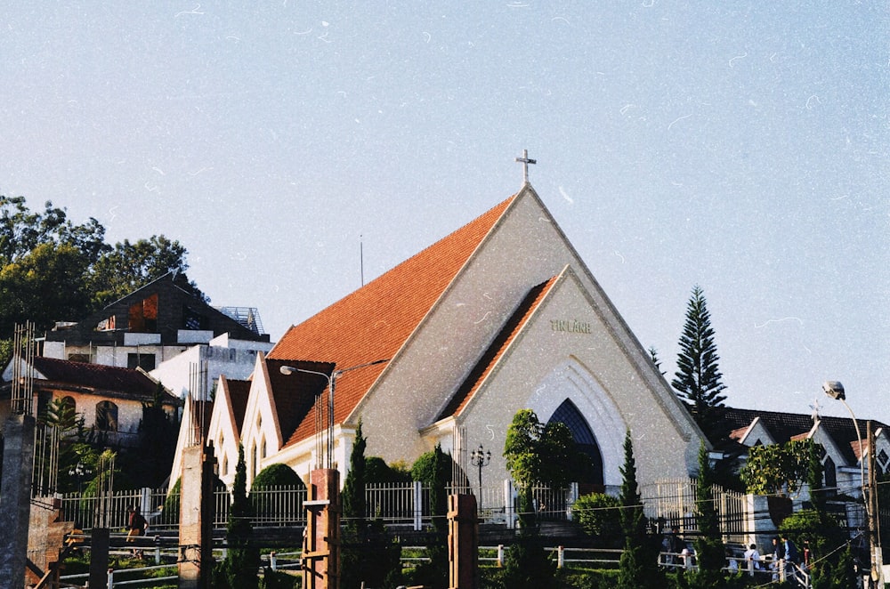 white and brown concrete church