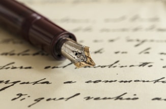 red pen on white paper