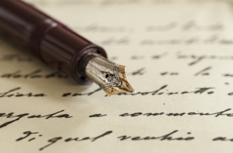 red pen on white paper