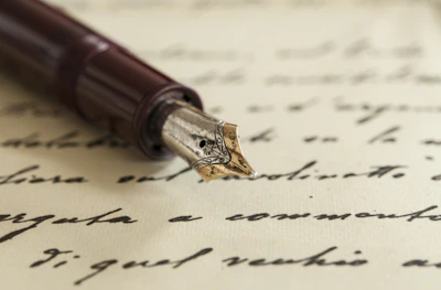 red pen on white paper