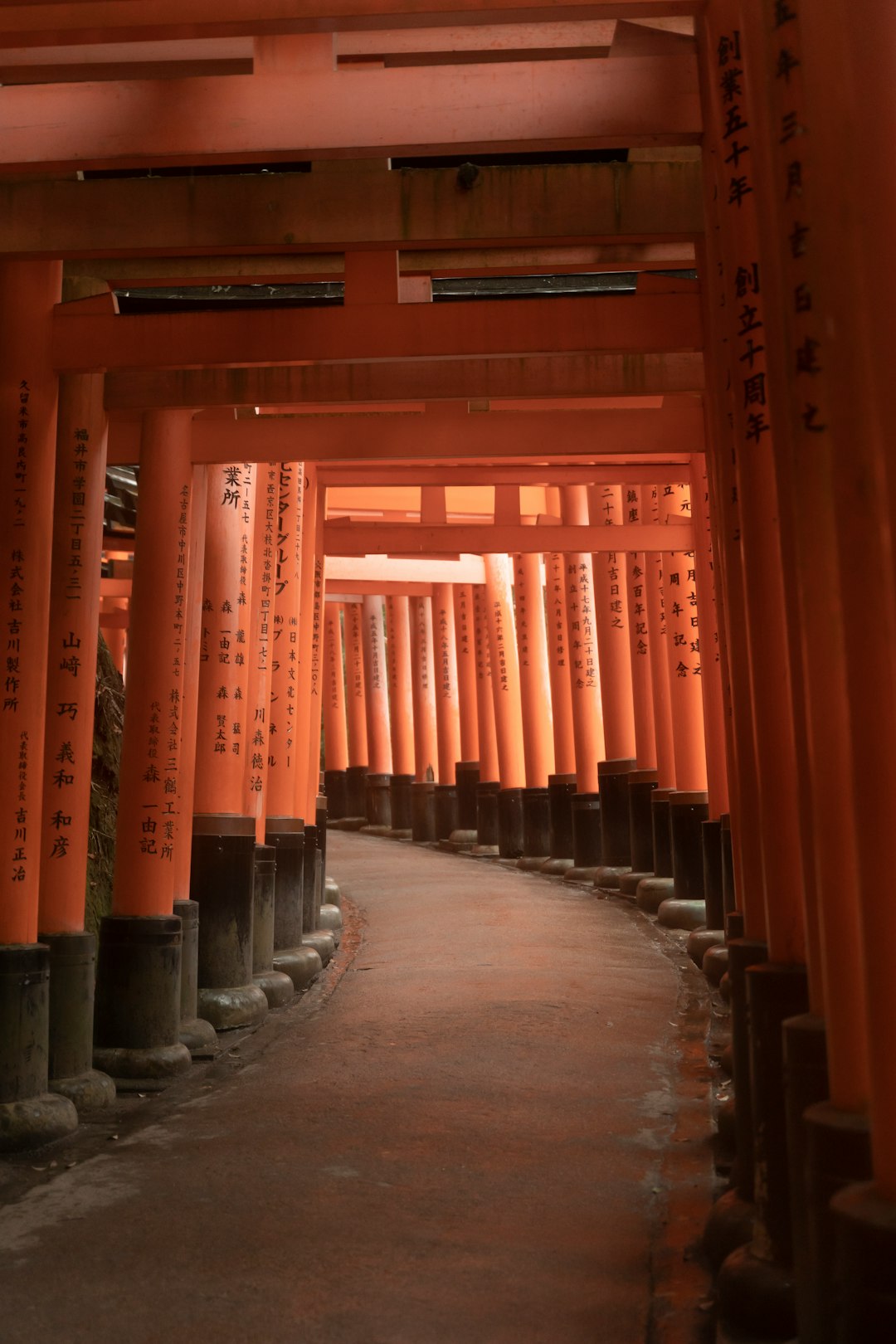 red and black wooden posts