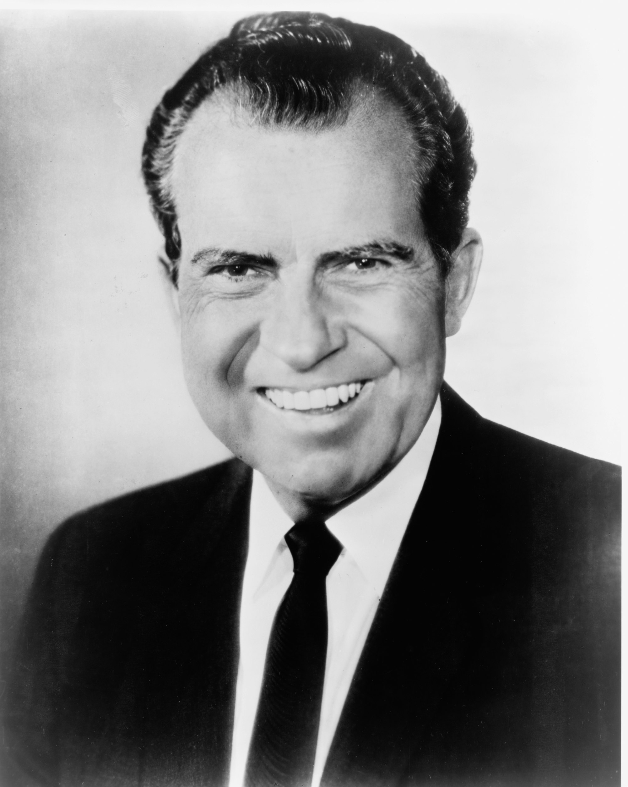 [Richard M. Nixon, head-and-shoulders portrait, facing front]. From the Presidential File Collection, [between 1969 and 1974]. Library of Congress Prints & Photographs Division.

https://www.loc.gov/item/96522669/