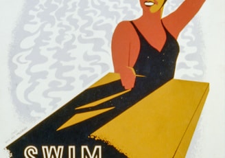  Swim for health in safe and pure pools. WPA poster.