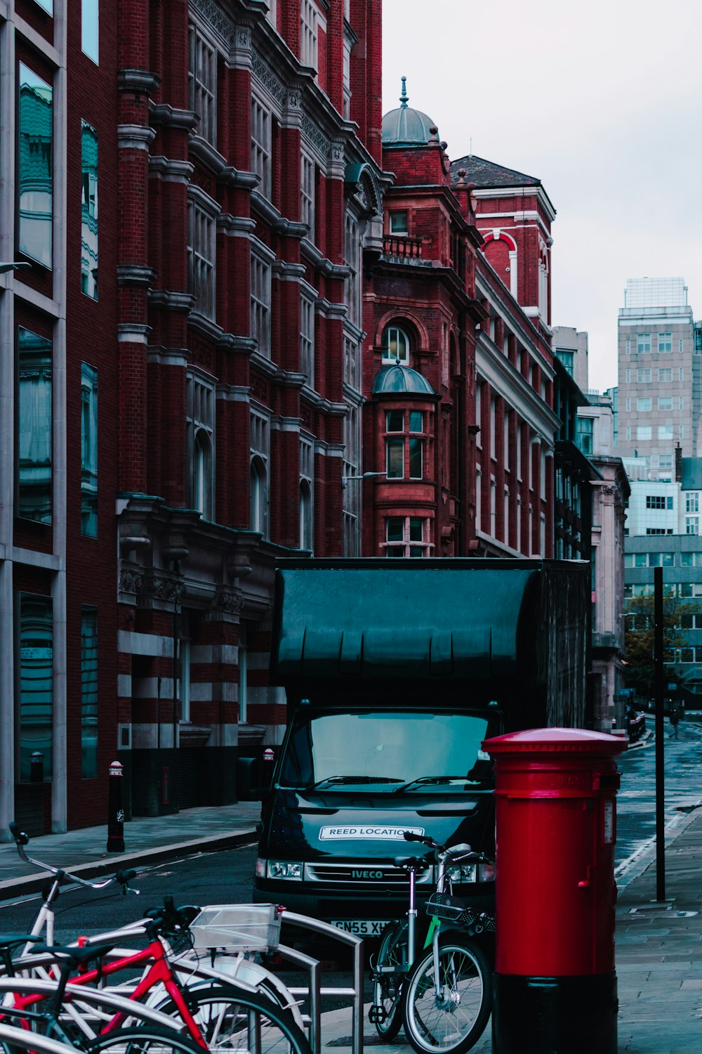 red and green concrete building