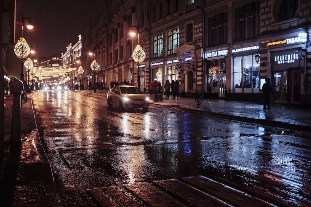 cars on road during night time