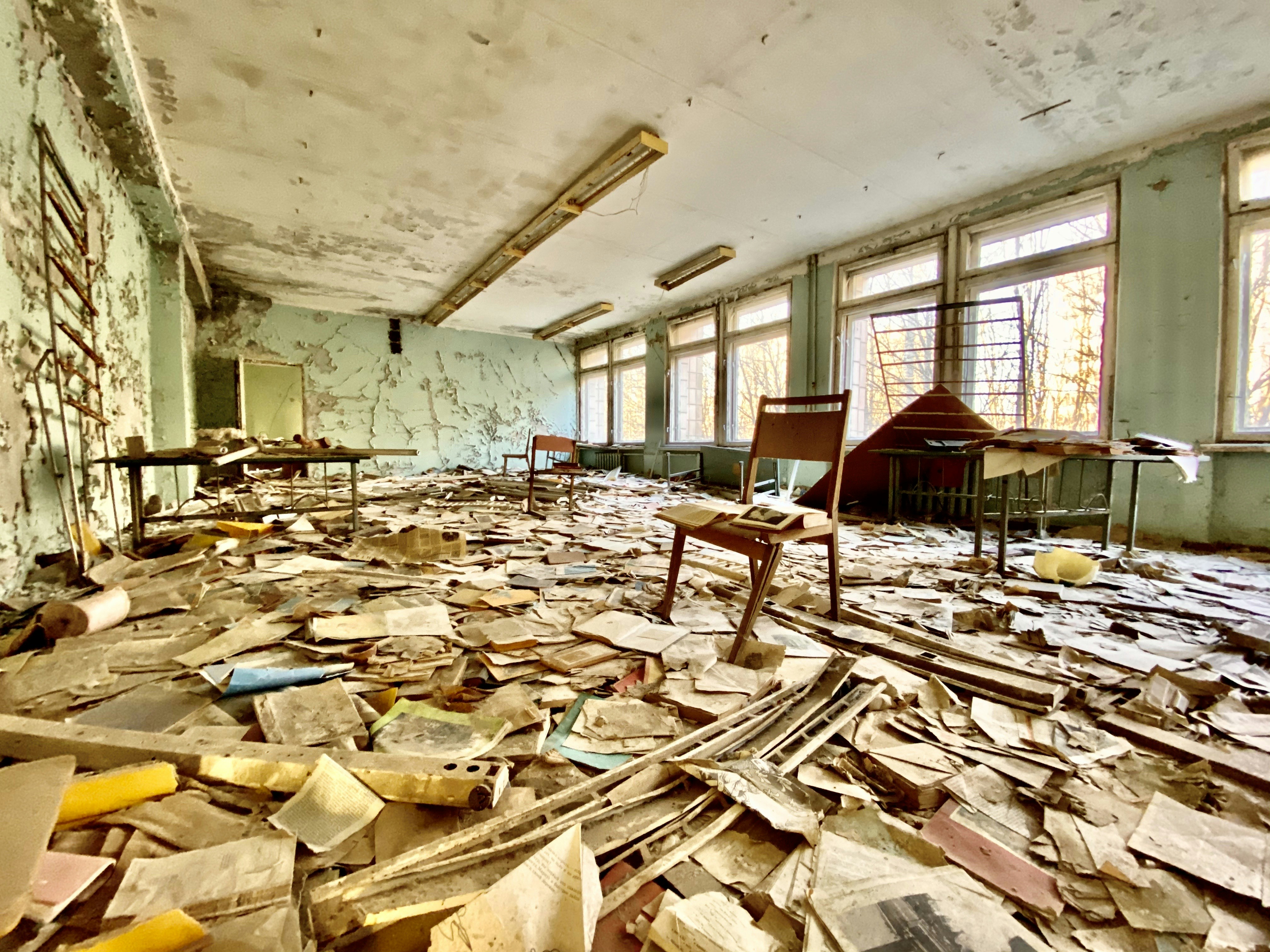 brown wooden table with chairs