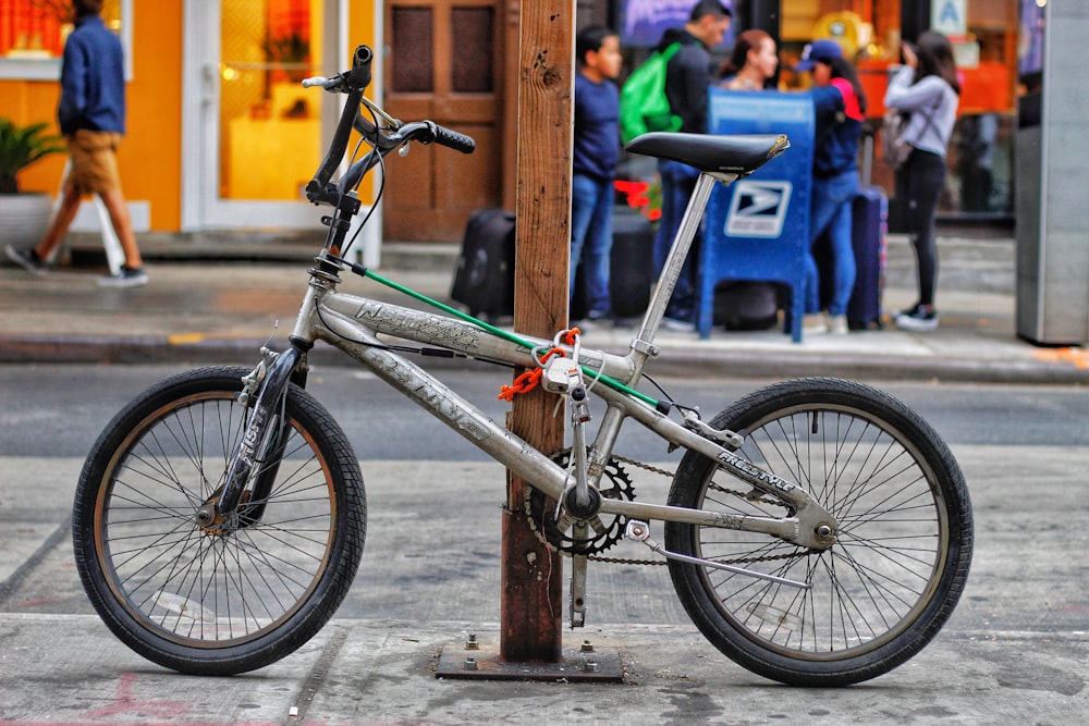 green and black mountain bike