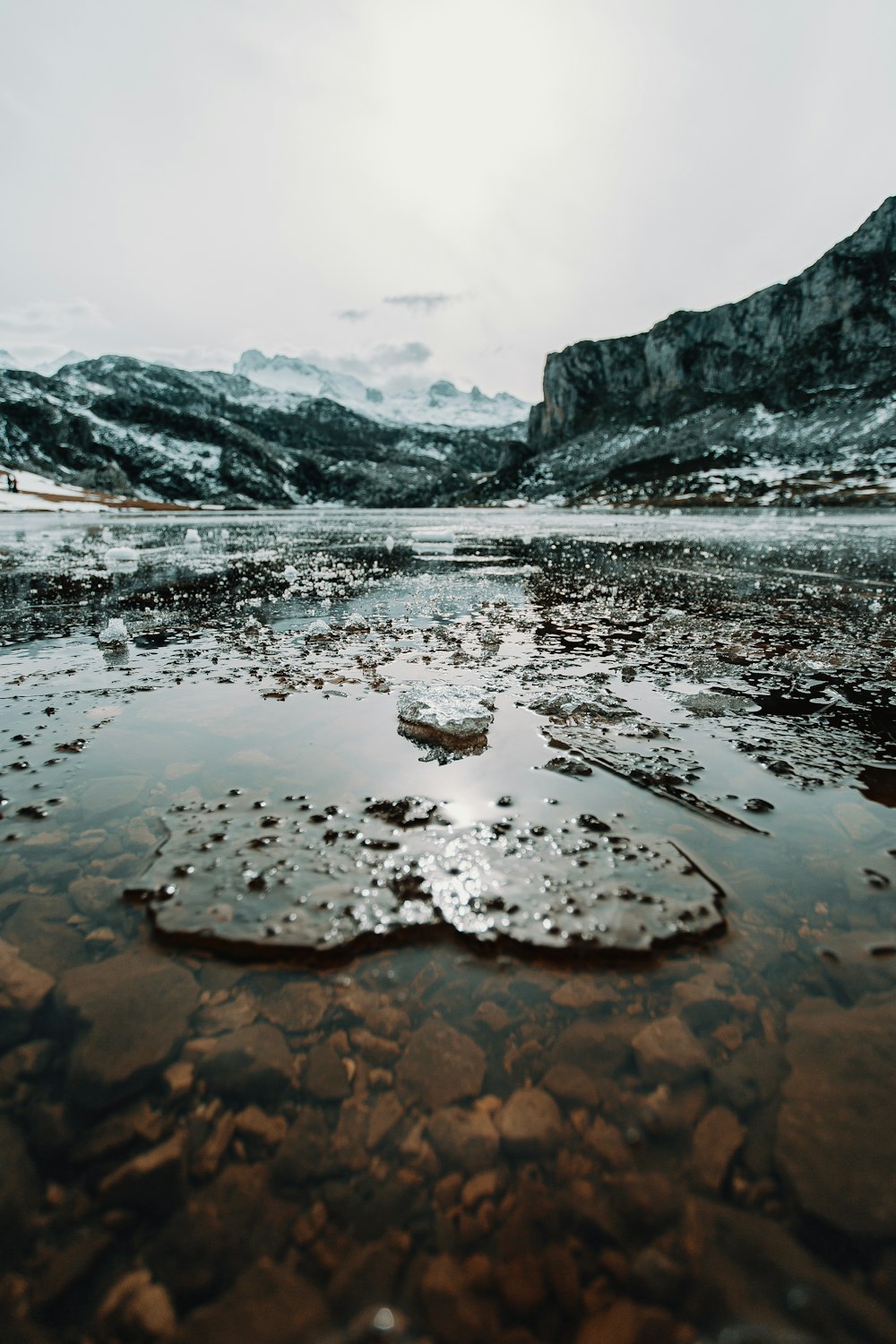 snow covered mountain during daytime