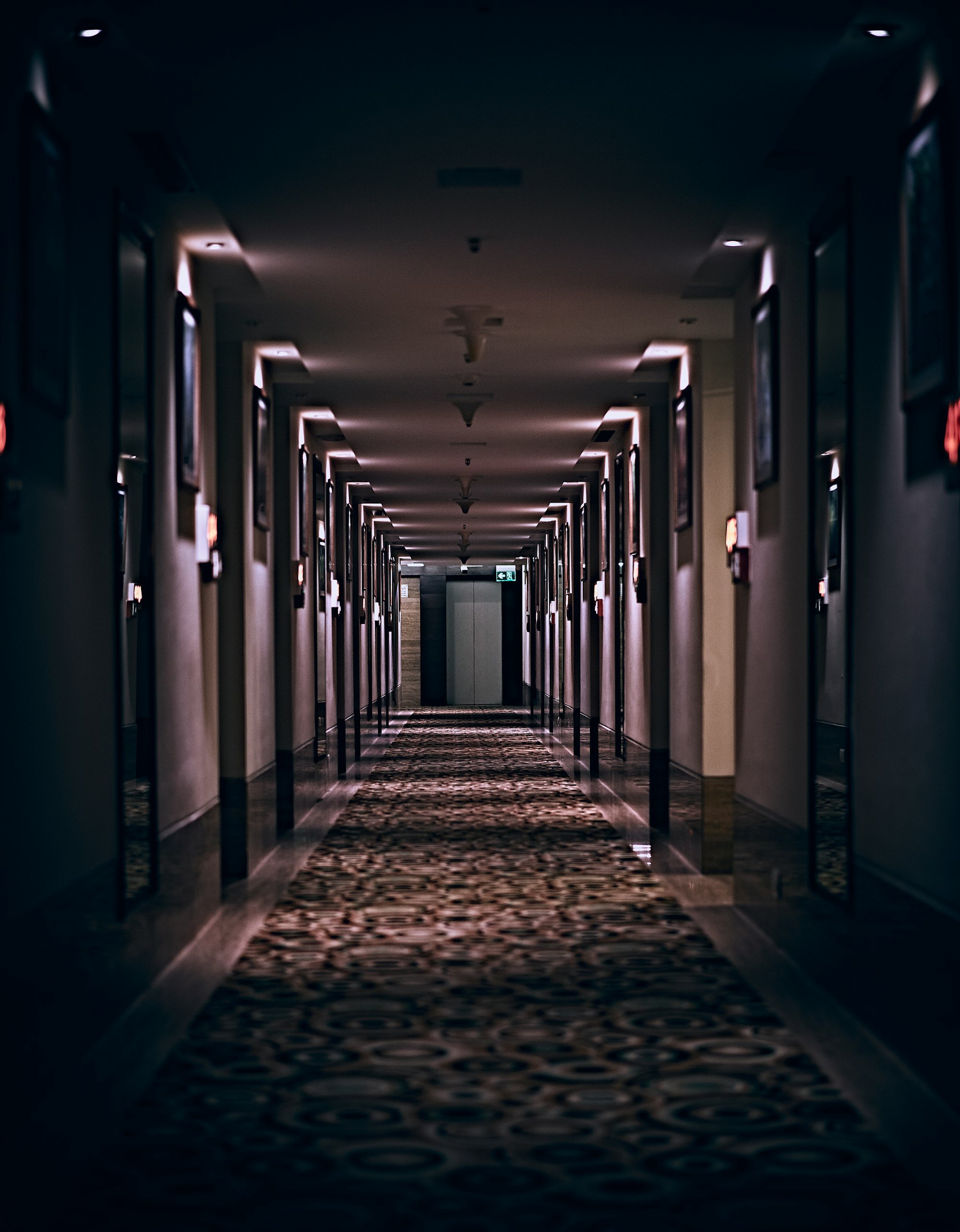 Hallway in a hotel