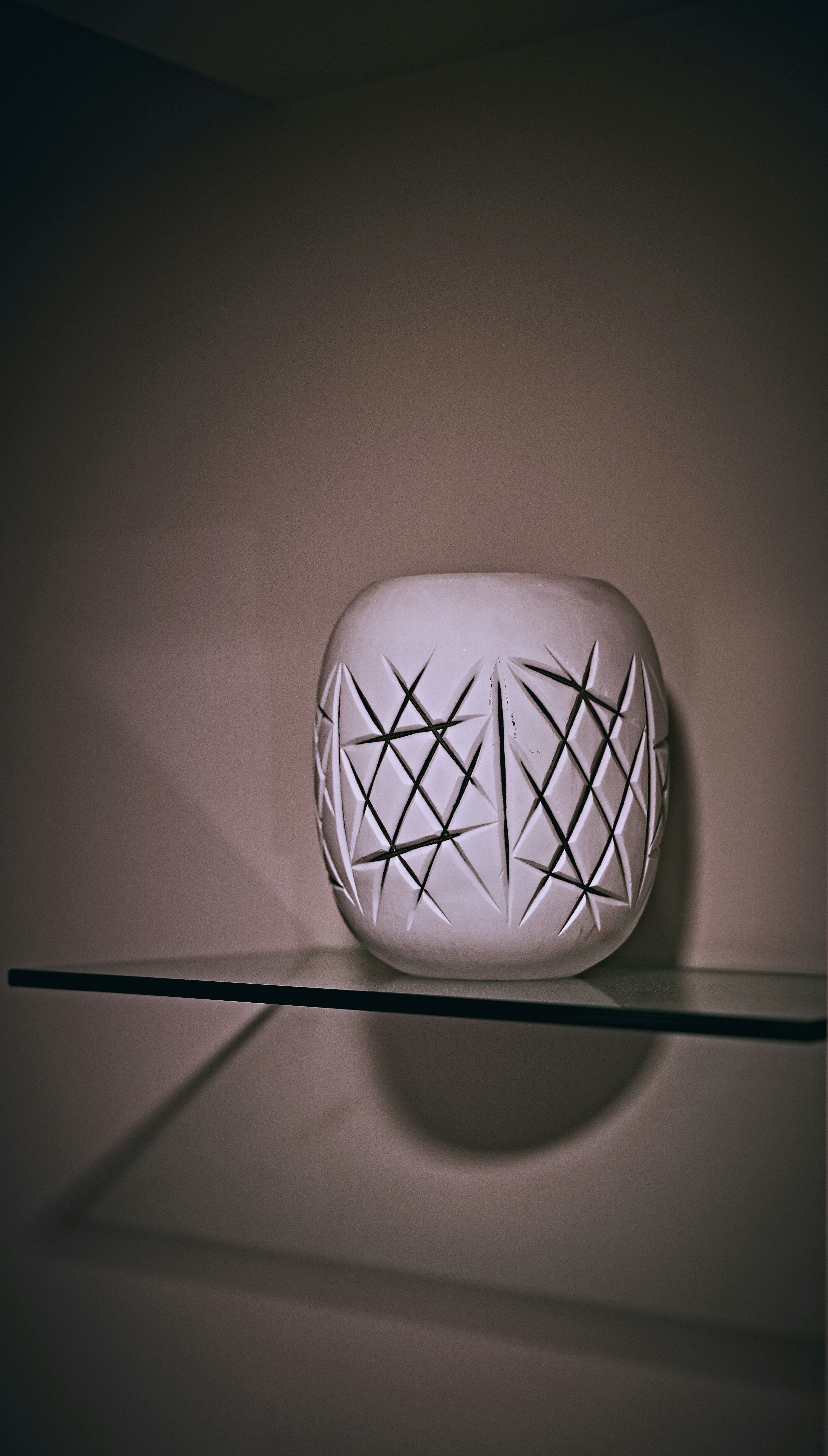 white and black egg ornament