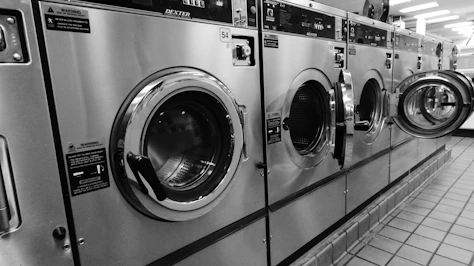 white front load washing machine