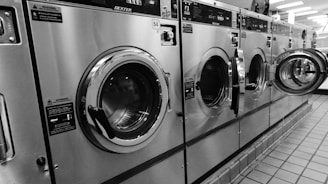 white front load washing machine