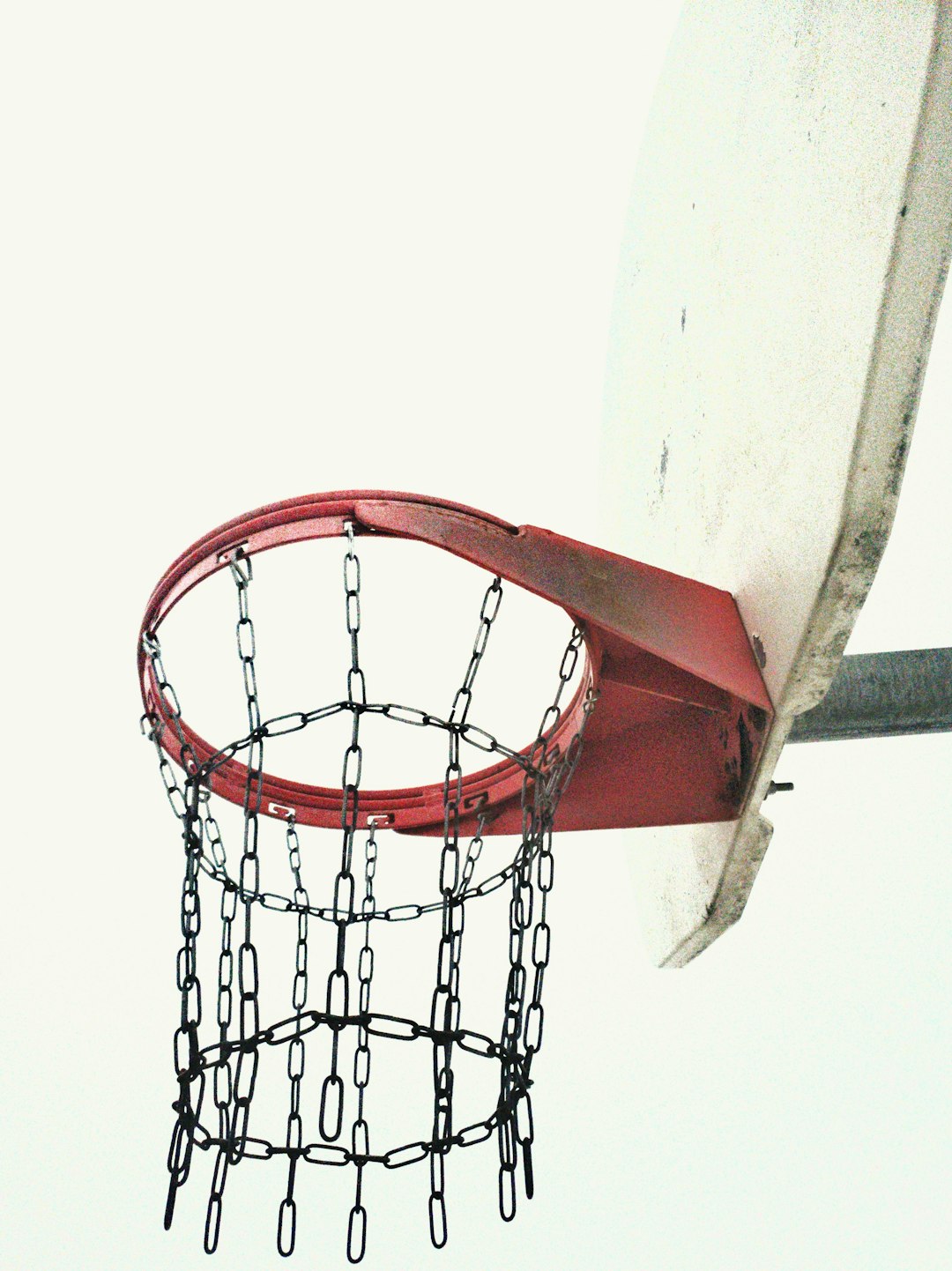red and white basketball hoop