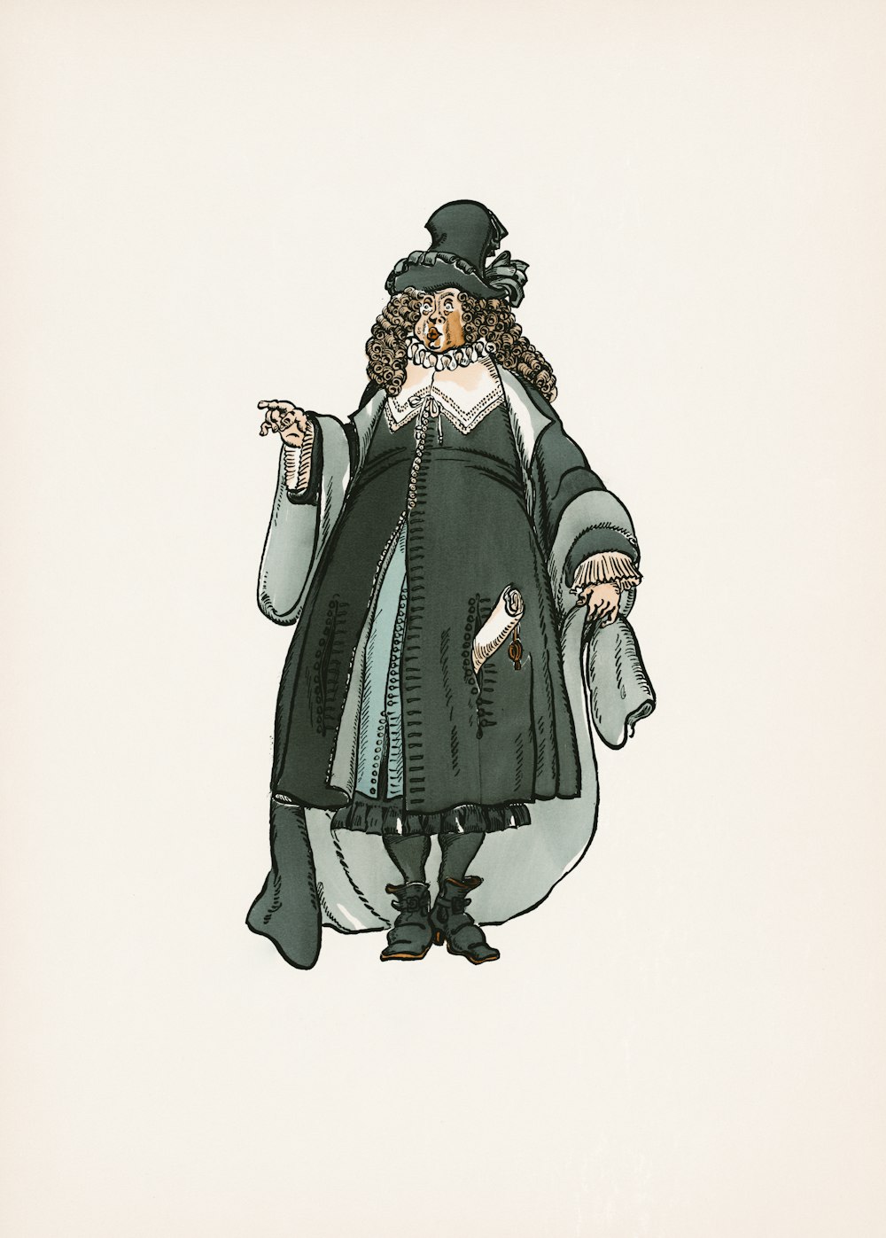 femme aux cheveux noirs dans l’illustration de robe noire et blanche