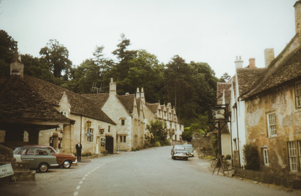 cars parked beside the road during daytime