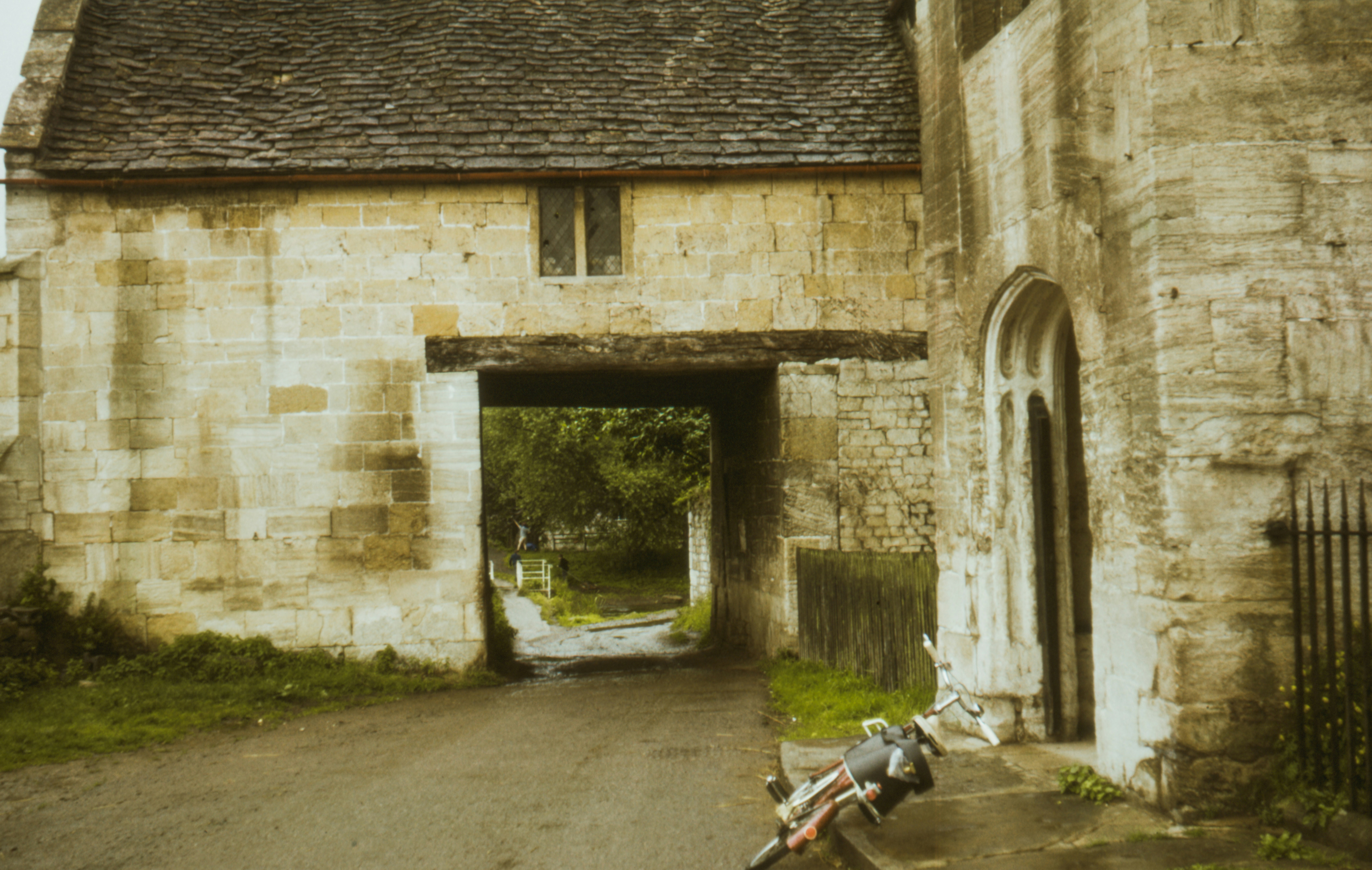 brown brick building with green trees