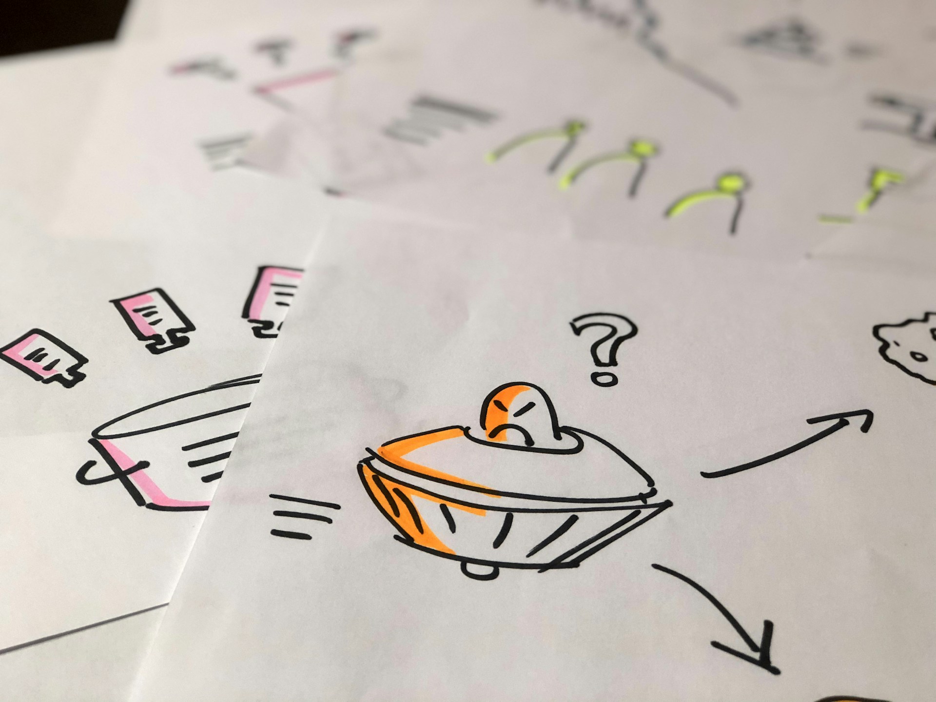 white printer paper with yellow and black bee drawing