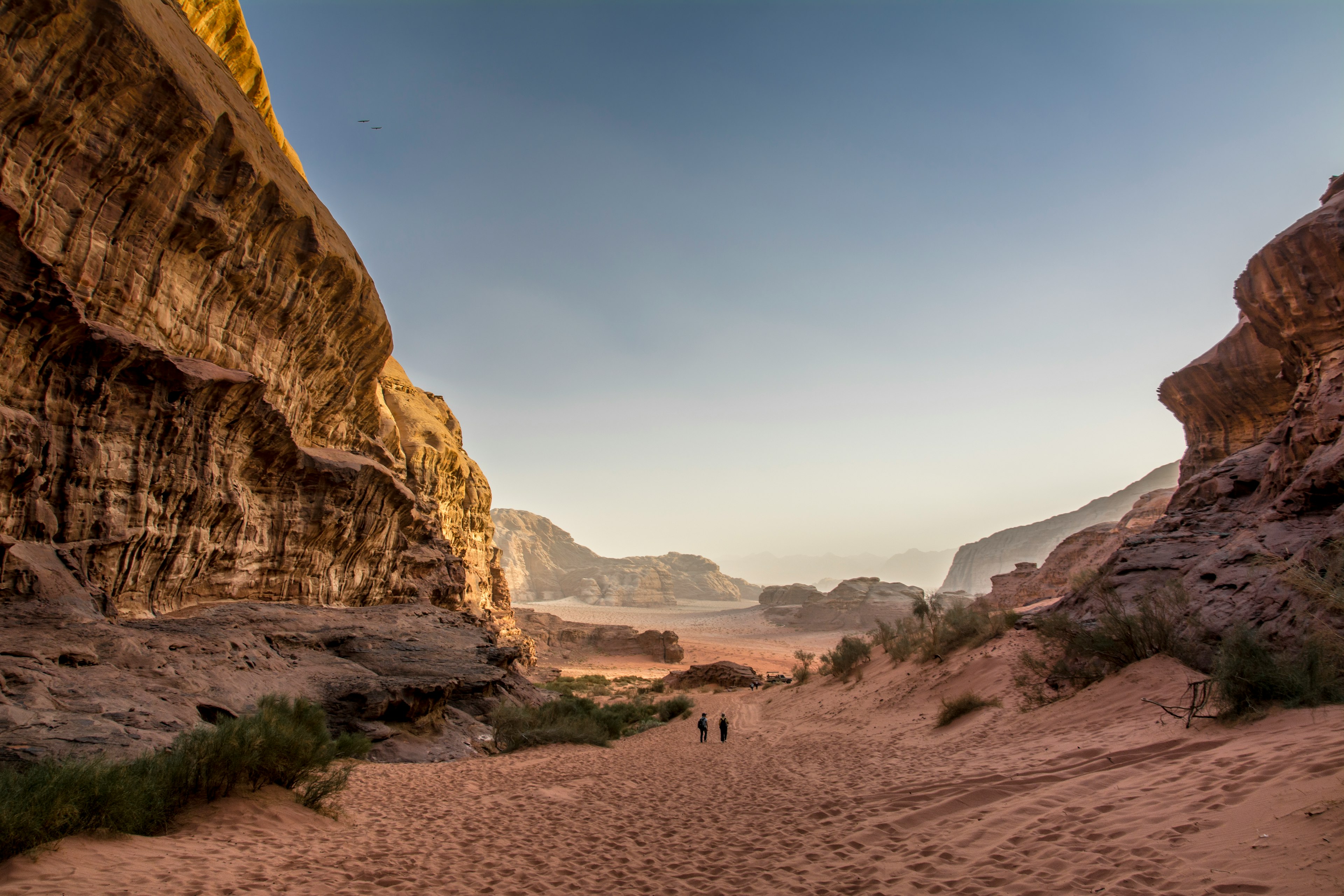 le dune sabbiose tra le rocce in giordania