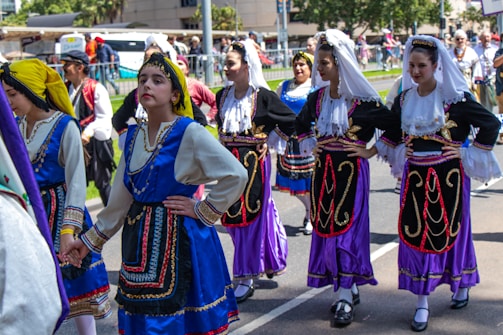Women participating in a local cultural celebration.