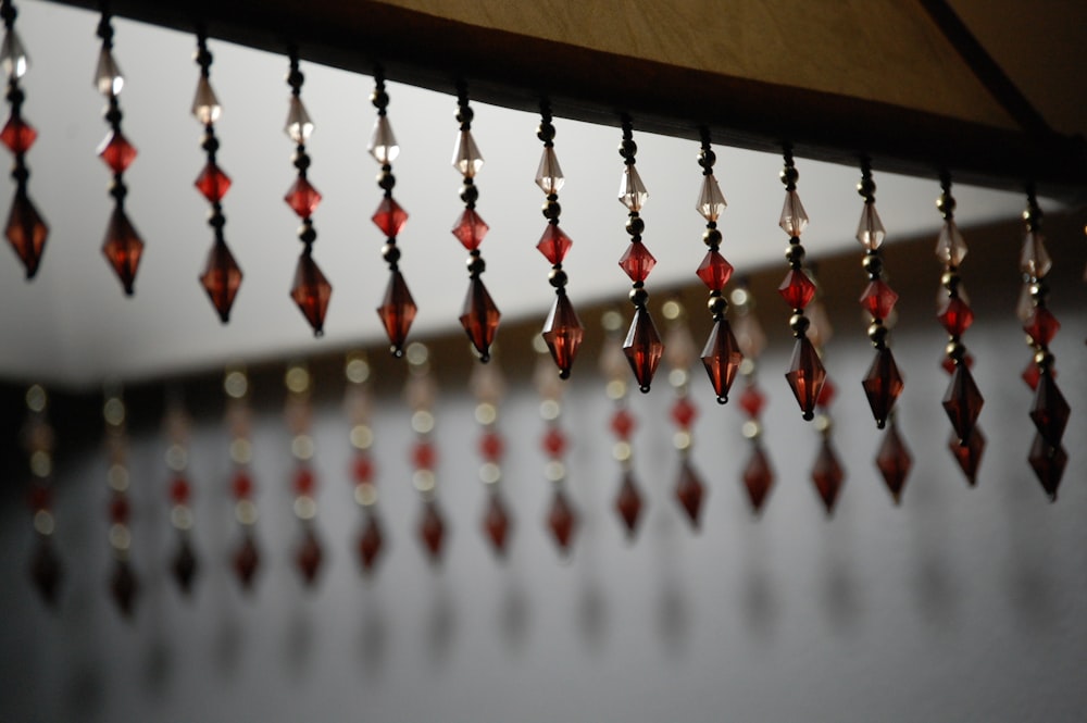 red and white hanging decor