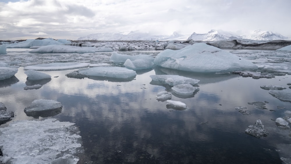 ice on body of water during daytime