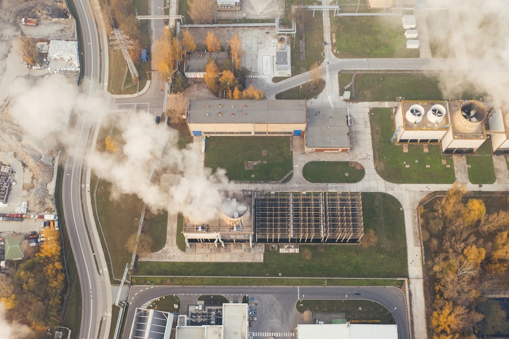 white smoke coming out from a window