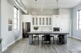 black wooden table and chairs