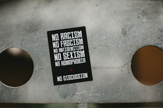 black and white quote print card