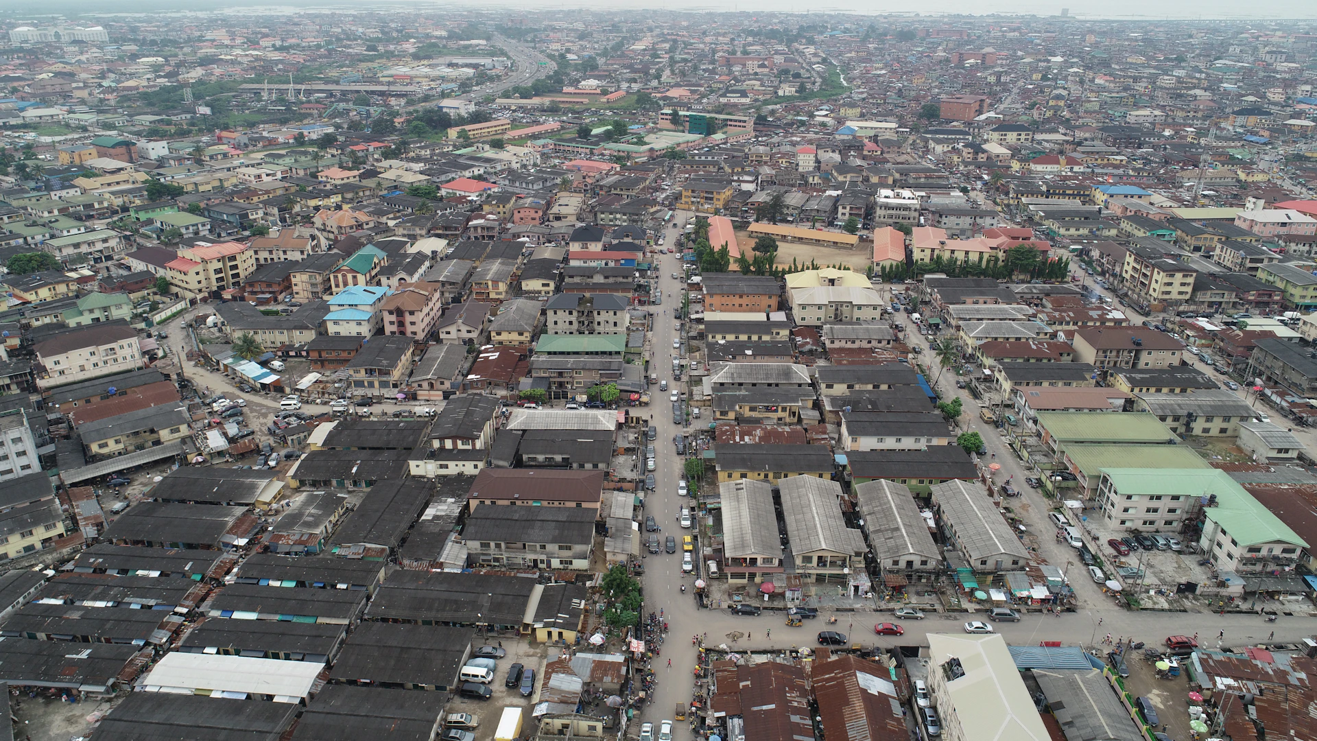 Aerial view of Lagos, Nigeria