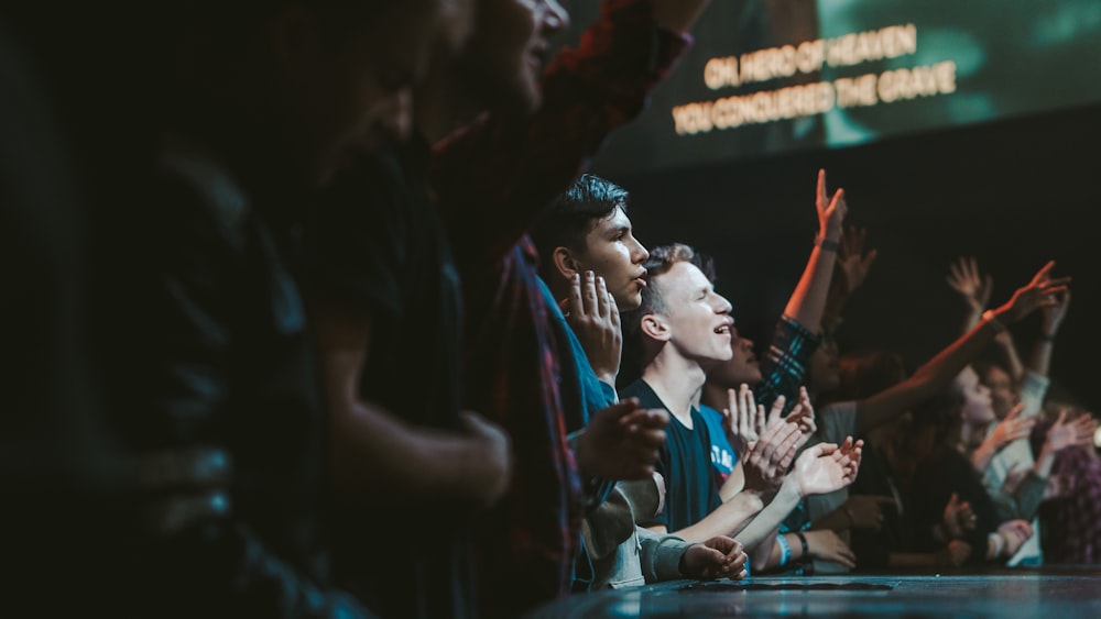 people in a concert during night time