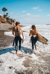 surfers at beginners bay in popoyo