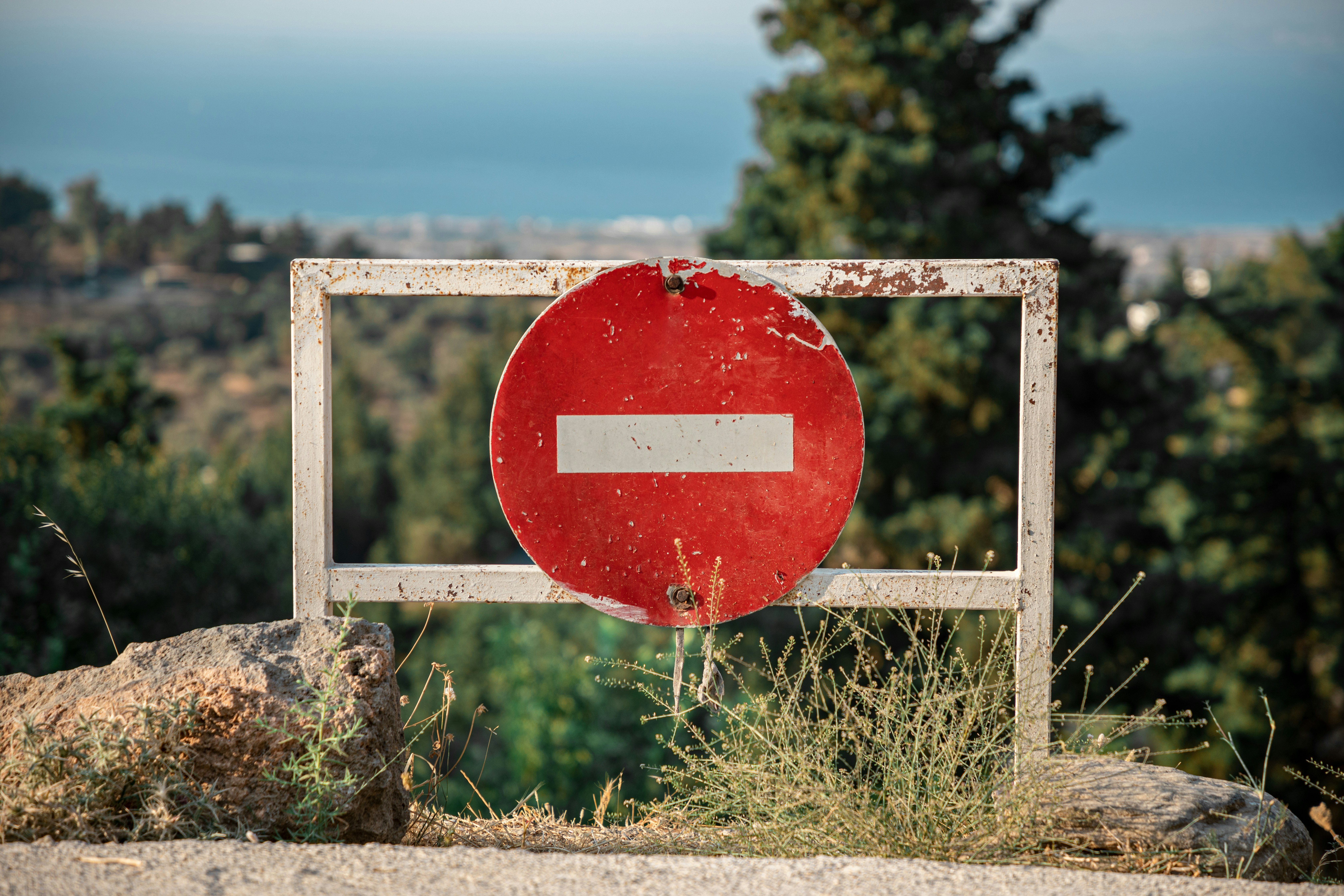 Red forbidden sign