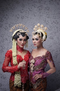 woman in red dress wearing gold crown