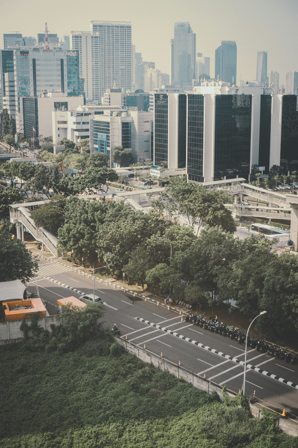 cars on road near high rise buildings during daytime