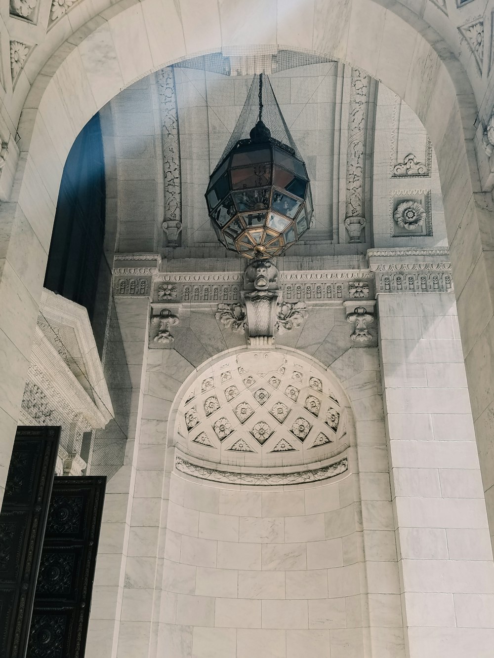 brown and blue dome building