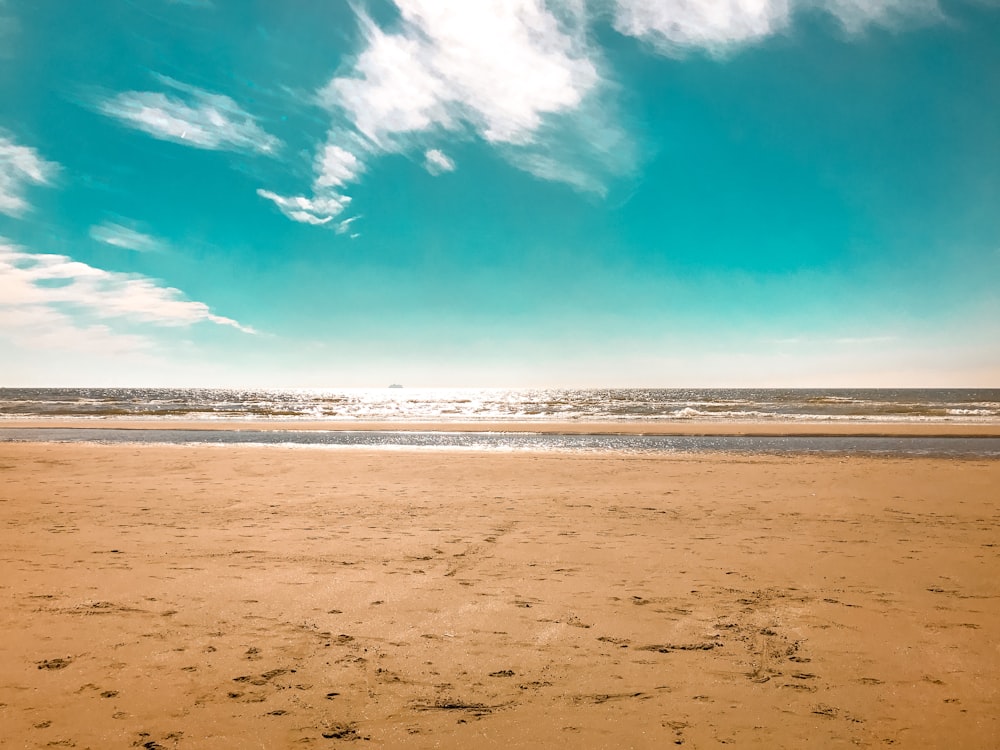 white sand beach under blue sky during daytime